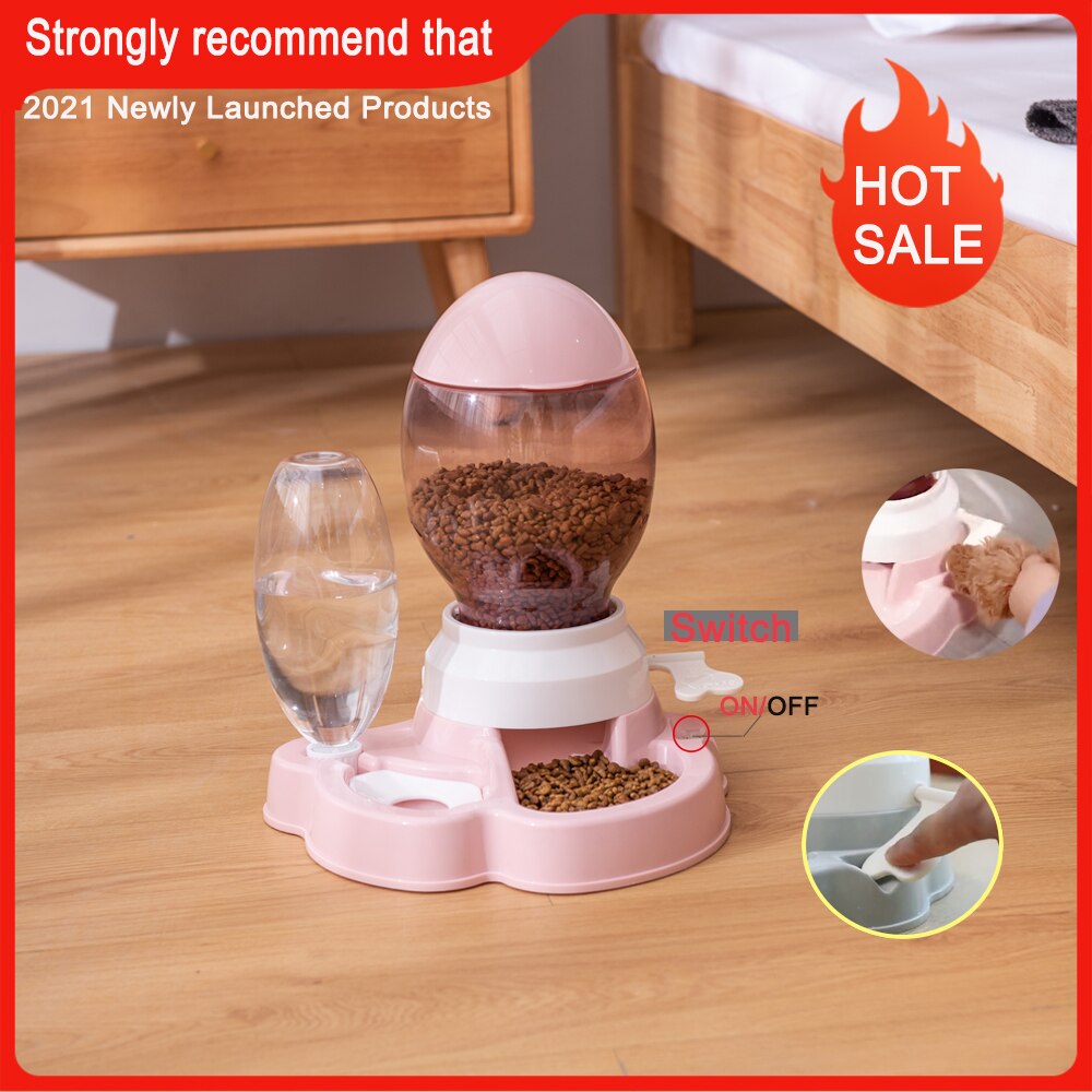 Hot Sell Pet Cat Bowl Dog for Cats Feeder Bowls Kitten Automatic Drinking Fountain 1.5L Capacity Puppy Feeding Waterer Products