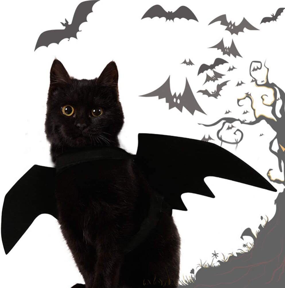 Fashion Cat Clothes Bat Wings Funny Dog Costume Artificial Wing Pet Cosplay Prop Halloween Clothes Cats Dog Costume Pet Supplies