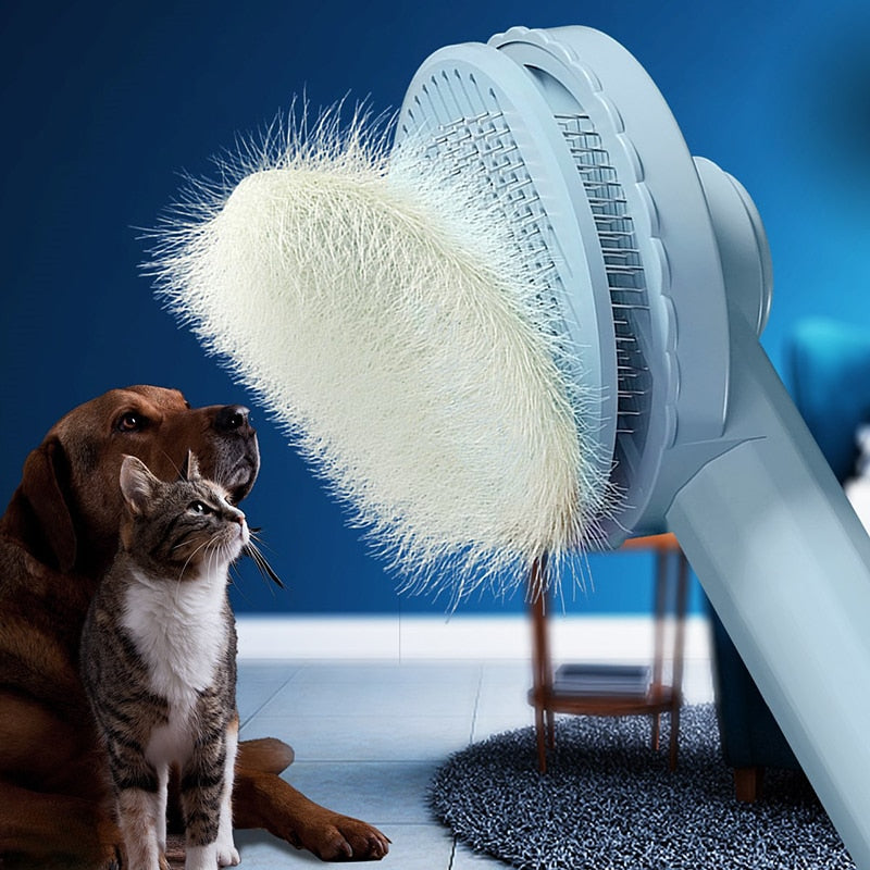 Grooming Pet Hair Remover Brush Cat And Dogs Hair Comb Removes Comb Short Massager Goods For Cats Dog Brush Accessories Supplies
