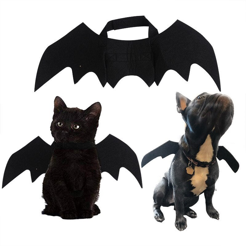 Fashion Cat Clothes Bat Wings Funny Dog Costume Artificial Wing Pet Cosplay Prop Halloween Clothes Cats Dog Costume Pet Supplies
